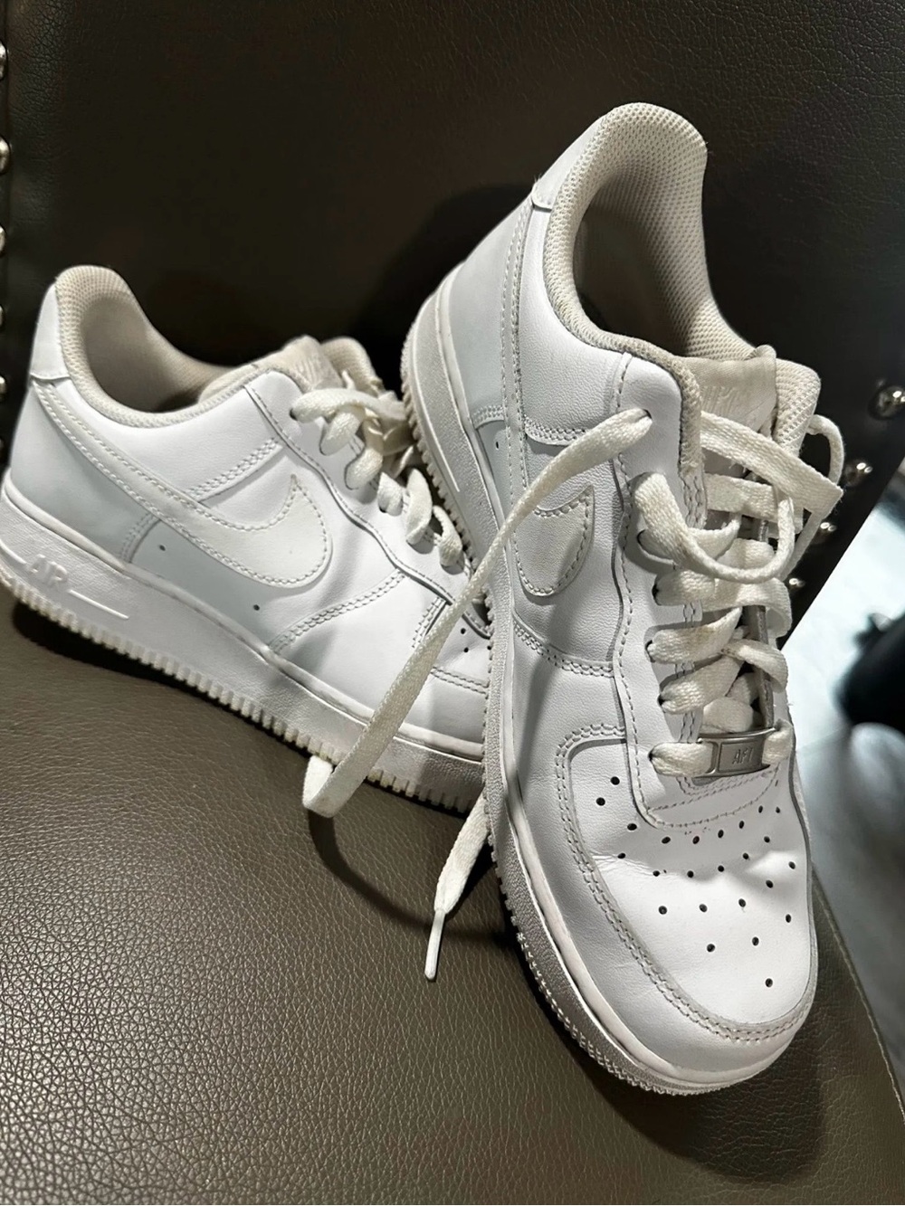 Nike White Low-Top Leather Sneakers
